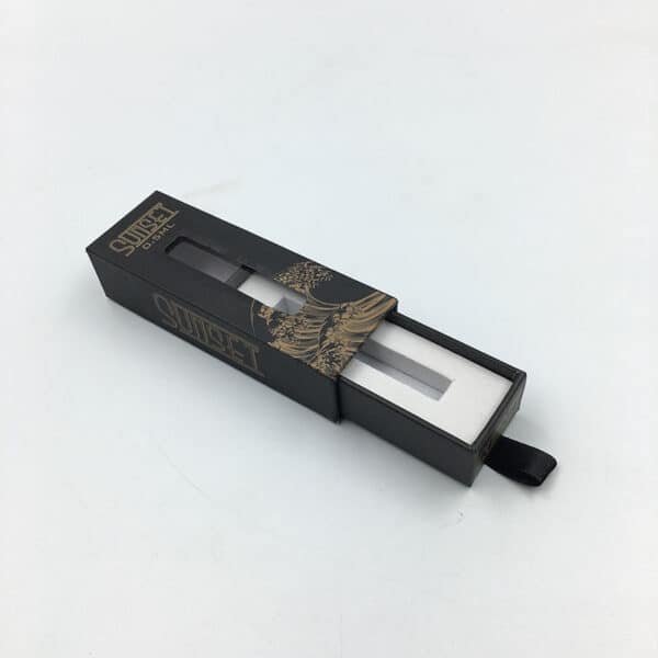 black custom slide packaging box