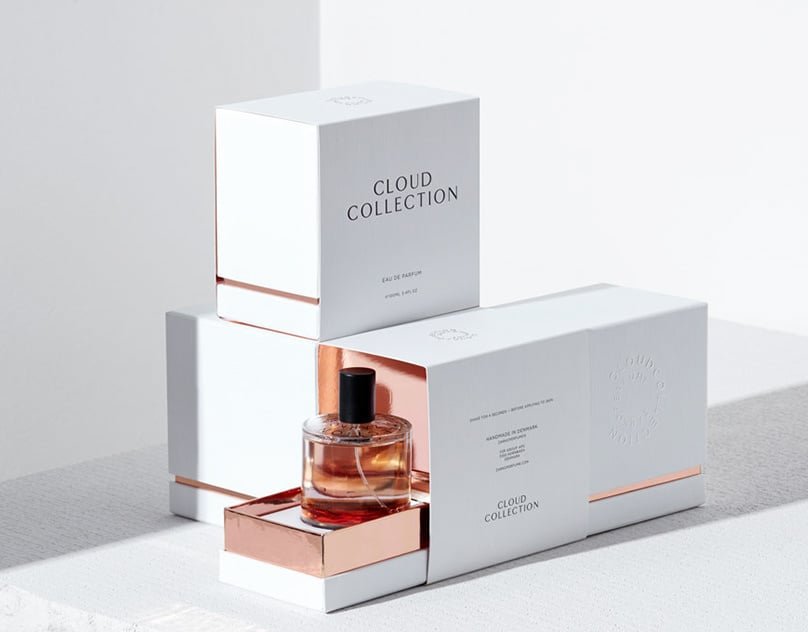 square box packaging perfume