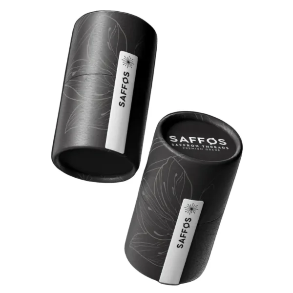 custom wholesale biodegradable saffron paper tube packaging