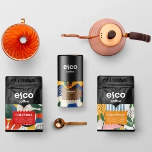 premium 100% recyclable coffee beans packaging